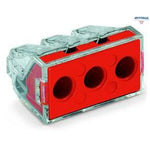 WAGO 773-173 Разклонителна Клема за твърд проводник, 3 проводна, червена, 2,5-6 mm2 - Rittbul