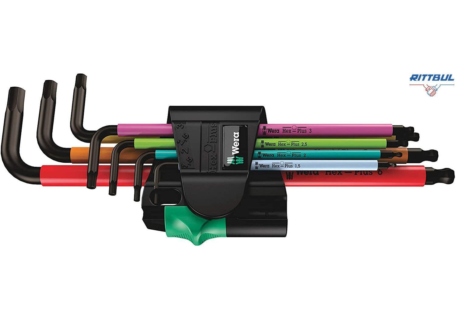 WERA 05022534001 Комплект шестограми Multicolour Magnetic (7 бр.) - Rittbul