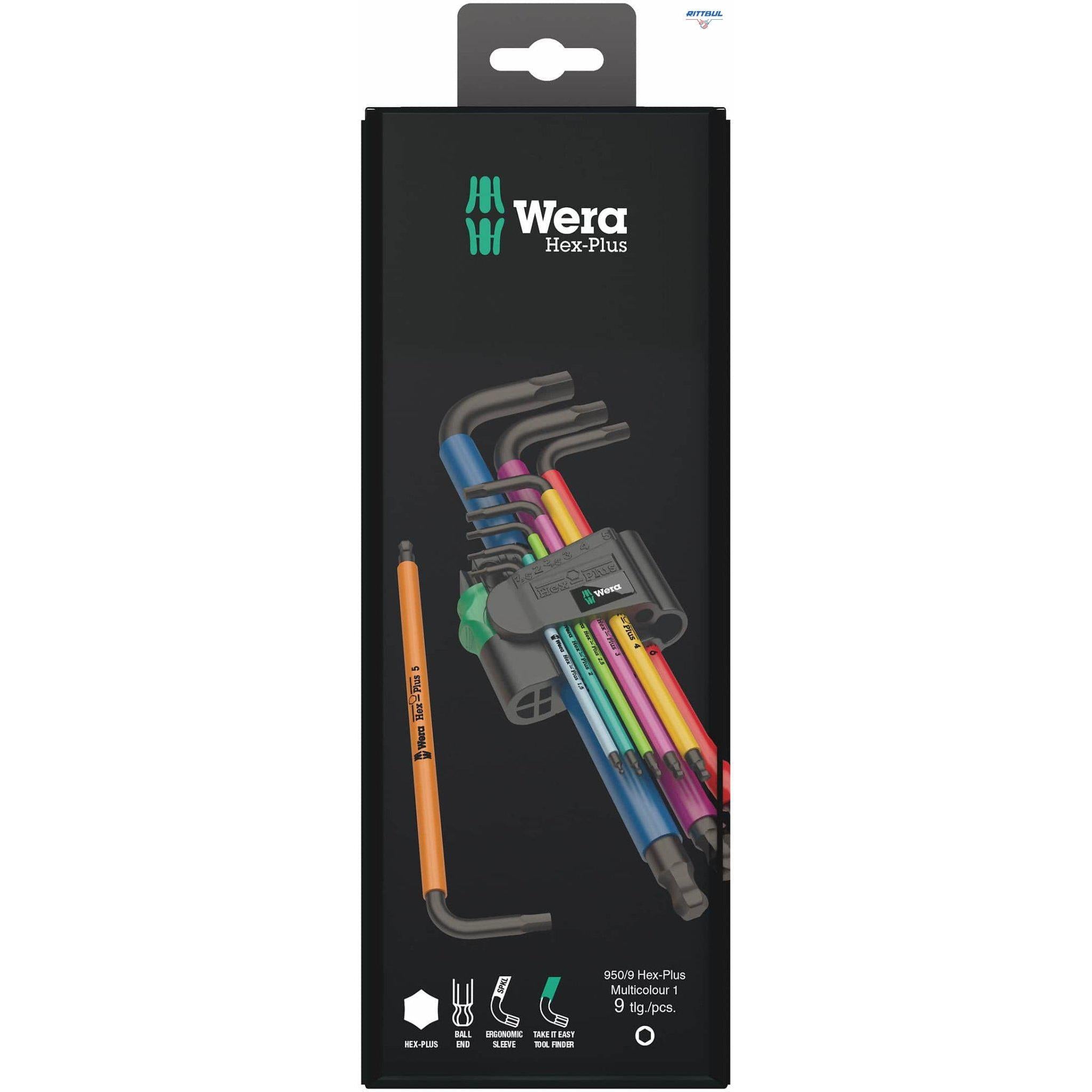 WERA 05073593001 Комплект шестостенни ключове Multicolour (9 бр.) - Rittbul
