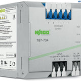 Захранващ блок WAGO 787-734 Eco; 1-фазен 24 VDC; 20 A; DC-OK LED; 6,00 mm²