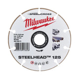 Диск за неръждаема стомана MILWAUKEE, чугун, CU, AL STEELHEAD™, 1,5 x 125 мм 4932492015