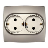 Двоен контакт шуко, City 190372, шампанско