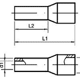 Изолиран кабелен накрайник DRUSEIDT 6 мм2 L=18 мм (100 броя), черни