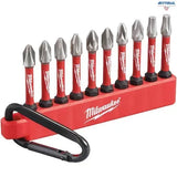 Комплект ударни битове с карабинер Milwaukee Shockwave 4932492939 - 10 броя