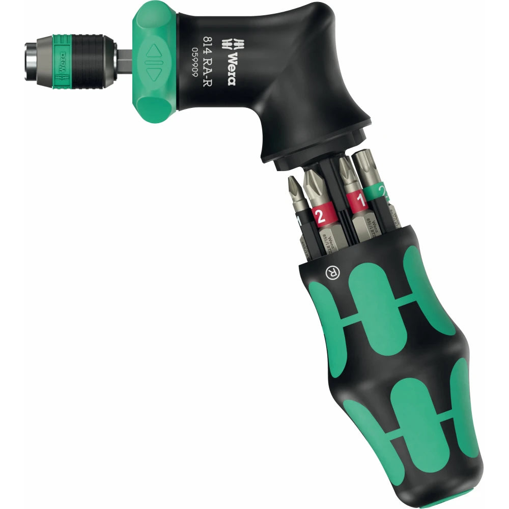 Отвертка-ръкохватка с тресчотка и битове Wera Kraftform Kompakt Pistol RA-R 1  - 05051535001