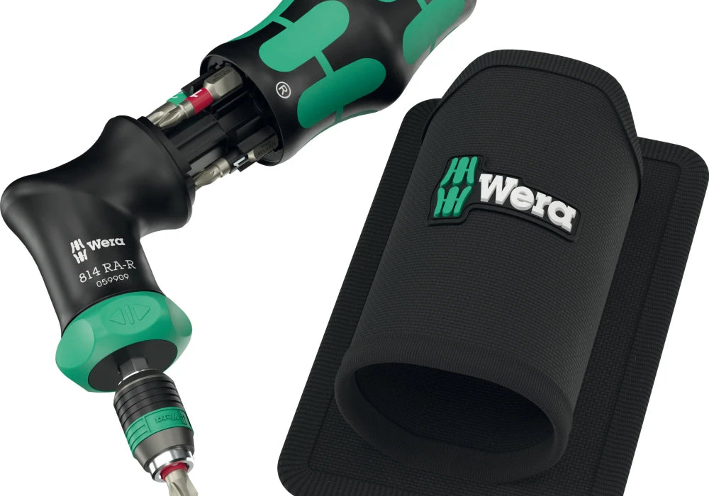 Отвертка-ръкохватка с тресчотка и битове Wera Kraftform Kompakt Pistol RA-R 1  - 05051535001