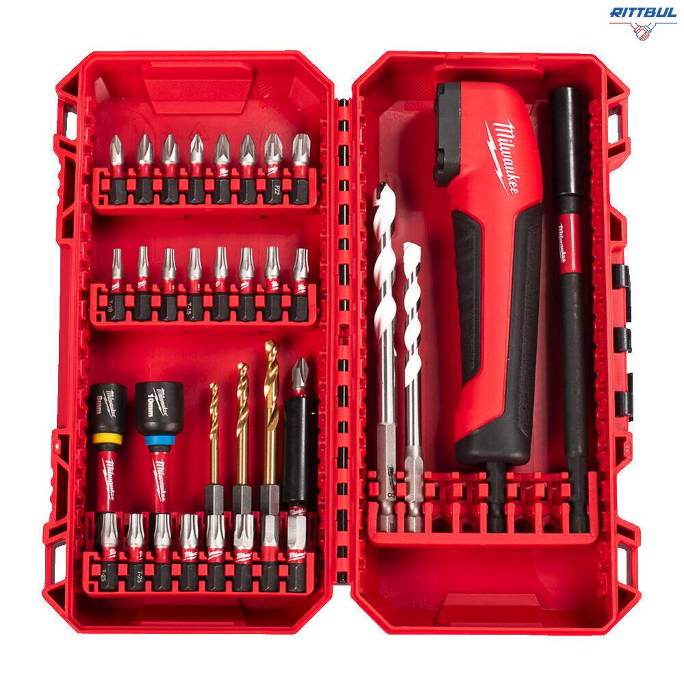 Комплект ъглова приставка с битове и свредла MILWAUKEE 4932493653 S/Bit
