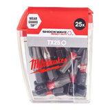 MILWAUKEE 4932430880 Накрайник Milwaukee Impact S/Bit ShW CD TX25x25mm - 25 броя/опак.
