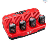 Зарядно устройство за батерии Milwaukee M12 C4 4932430554 - 4 гнезда