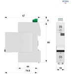 ETI 002442900 Катоден отводител (арестор) Тип I+II/Клас B+C 1Р 280V 12.5kA - Rittbul