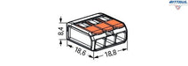 Wago 221-413 : Универсална клема , 3 проводна, 0,08-4 mm2 - Rittbul