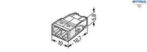 WAGO 2273-202 : Разклонителна Клема за твърд проводник, 2 проводна, бяла, 0,5-2,5 mm2 (100 броя в опаковка) - Rittbul