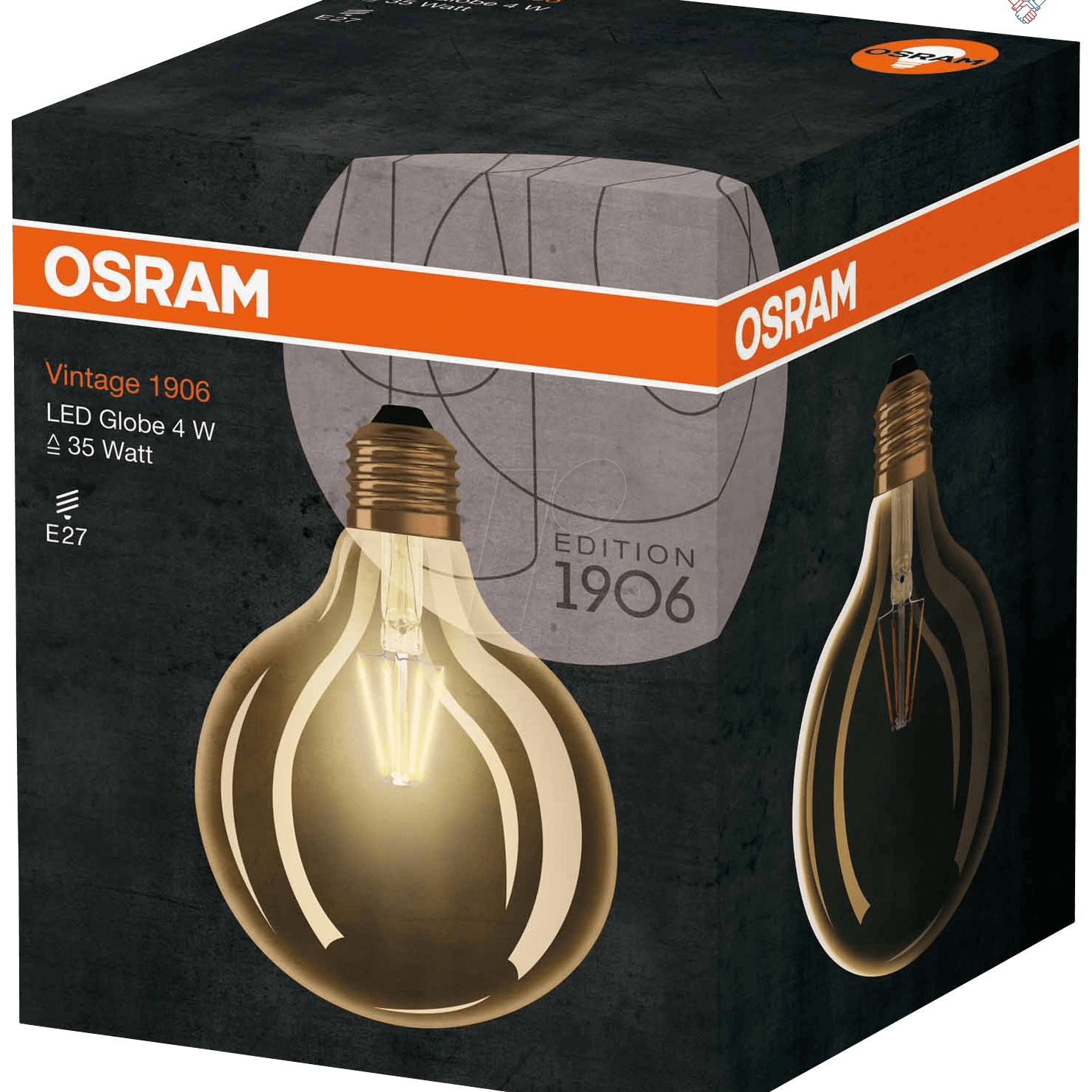 LEDVANCE 4052899962071 Ретро LED крушка 4W/2400K 450lm E27 GOLD GLOBE - Rittbul