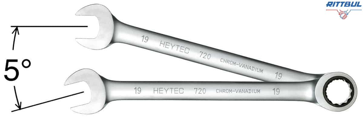 HEYTEC 50720013080 Звездогаечен ключ с тресчотка 13 мм - Rittbul
