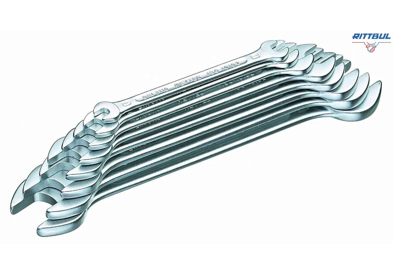 HEYTEC 50800747080 Комплект гаечни ключове, двустранни 6-32 мм (12 бр.) в калъф - Rittbul