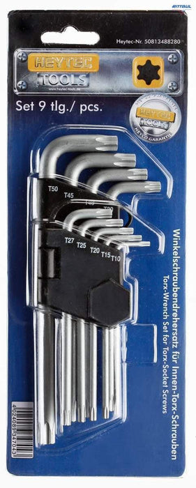 HEYTEC 50813488280 Комплект L-ключове TORX Т10 - Т50 (9 части) - Rittbul