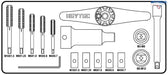 HEYTEC 50814900000 Комплект метчици и плашки (16 части) - Rittbul