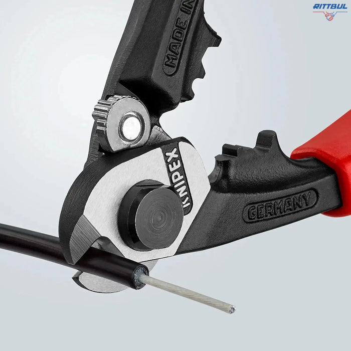 KNIPEX 95 62 190 Ножица за стоманени въжета, 190 мм, 2-К ръкохватка