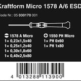 WERA 05030170001 Комплект отвертки Micro ESD
