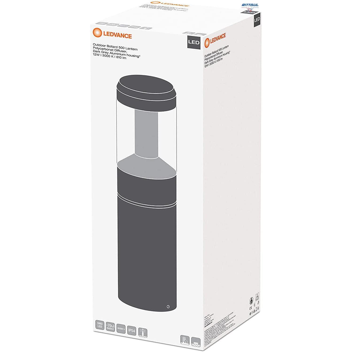 LEDVANCE 4058075074859 O BD 500 LANTERN 12W/3000K GY IP54 LEDV - Rittbul