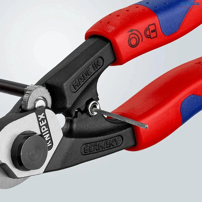 KNIPEX 95 62 190 Ножица за стоманени въжета, 190 мм, 2-К ръкохватка