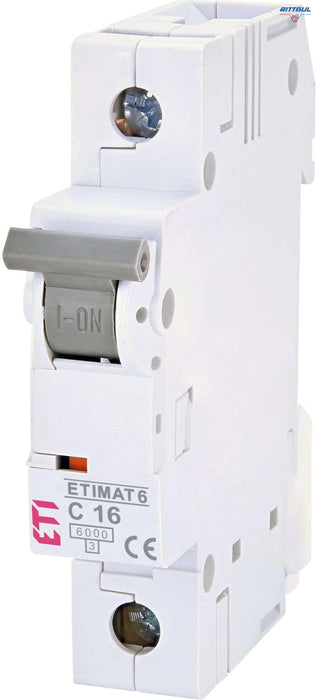 ETI 002141516 Автоматичен прекъсвач 1p C 16A 6kA - Rittbul