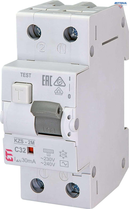 ETI 002173127 Дефектнотокова защита с автоматичен прекъсвач 2Р C32A тип AС 30mA - Rittbul
