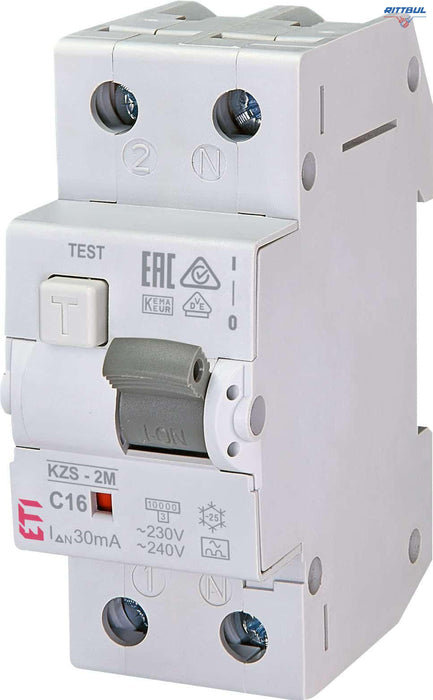 ETI 002173224 Дефектнотокова защита с автоматичен прекъсвач 2Р C16A тип A 30mA - Rittbul