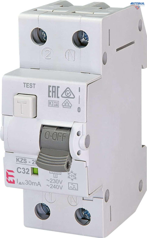 ETI 002173227 Дефектнотокова защита с автоматичен прекъсвач 2Р C32A тип A 30mA - Rittbul