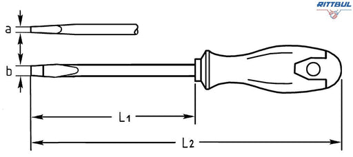 HEYCO 04537012580 Отвертка 1.2 х 6.5 х 125 мм