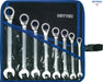 HEYTEC 50725600380 Комплект ключове с тресчотка с палец (8 части) в калъф - Rittbul