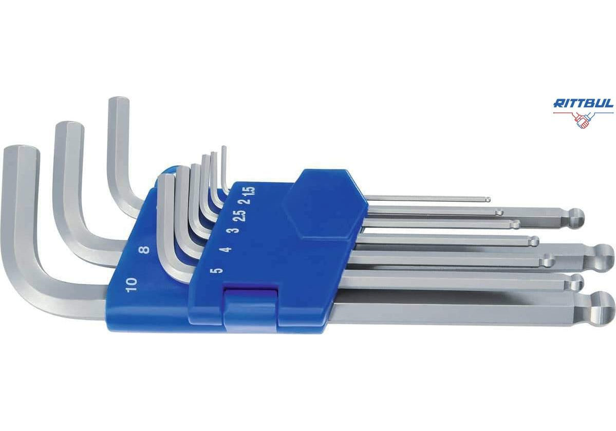 HEYTEC 50813438280 Комплект L-ключове шестограми 1.5 - 10 мм (9 части) - Rittbul