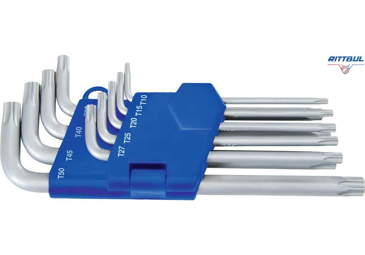 HEYTEC 50813488280 Комплект L-ключове TORX Т10 - Т50 (9 части) - Rittbul
