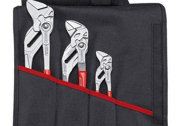 KNIPEX 00 19 55 S7 Комплект клещи ключ 150/250/300 мм (3 части) в текстилен калъф - Rittbul