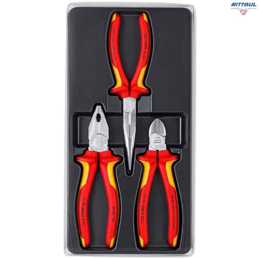 KNIPEX 00 20 12 Комплект клещи, изолирани KNIPEX Electro Set (3 части)