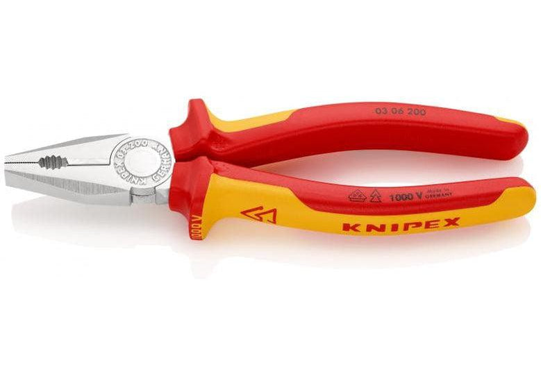 KNIPEX 03 06 200 Комбинирани клещи, изолирани, 200 мм - Rittbul
