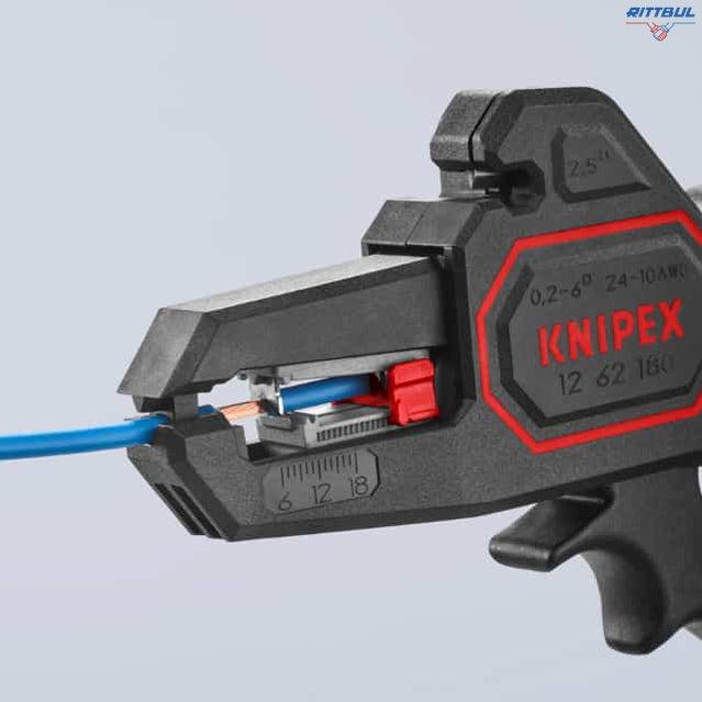 KNIPEX 12 62 180 Клещи заголващи саморегулиращи 0.2-6.0 мм2 - Rittbul