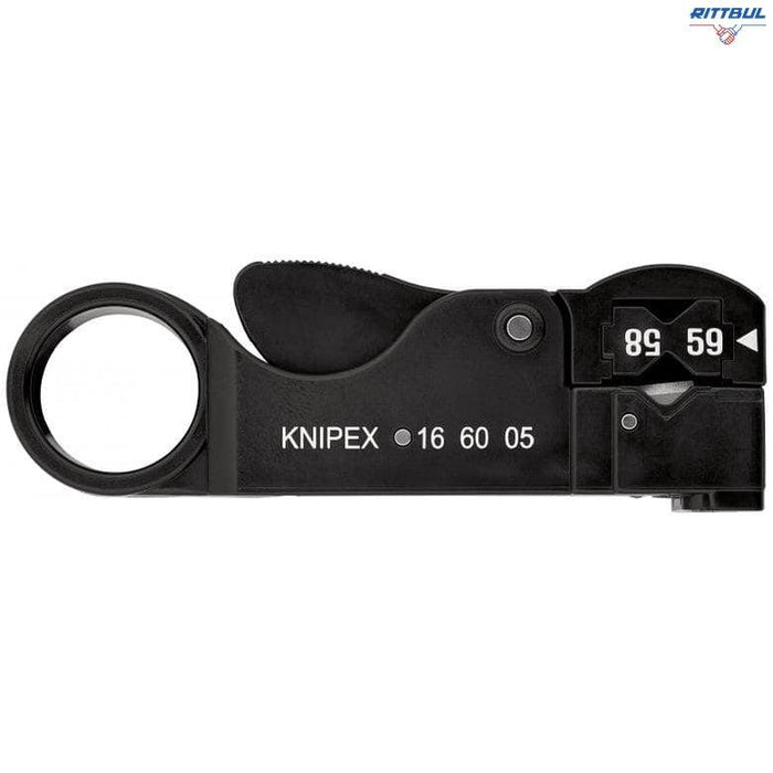 KNIPEX 16 60 05 SB Инструмент за заголване на коаксиален кабел RG 58; RG 59; RG62