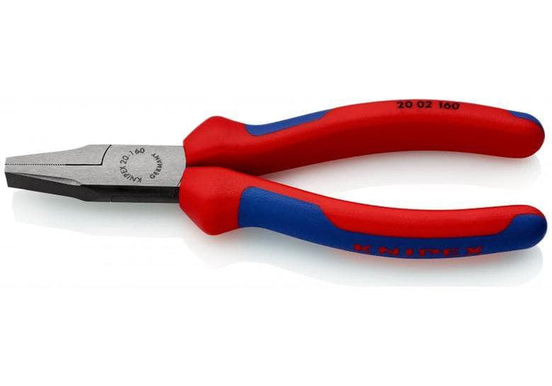 KNIPEX 20 02 160 Плосковърхи клещи, 160 мм, 2-К ръкохватка
