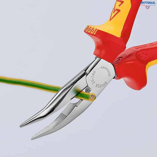 KNIPEX 25 26 160 Островърхи клещи 160 мм, закривени, изолирани - Rittbul