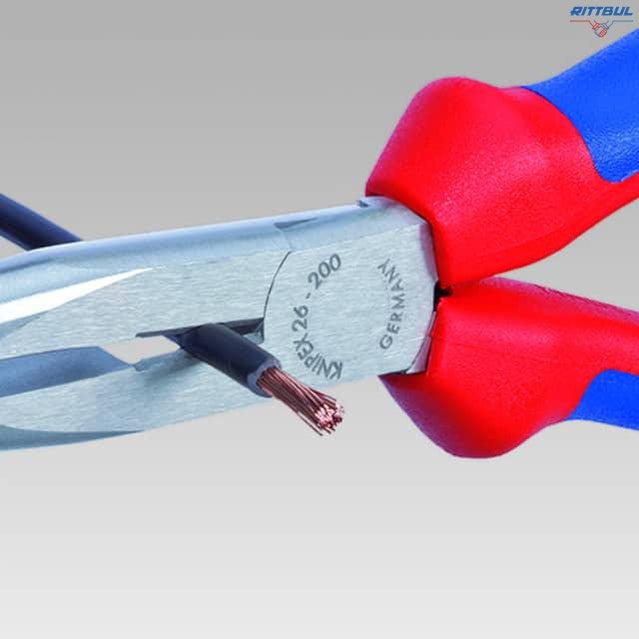 KNIPEX 26 12 200 Клещи с прави челюсти, 200 мм, с резец - Rittbul