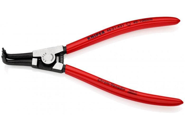 KNIPEX 46 21 A31 Зегер клещи, закривени, за вал, 40 - 100 мм