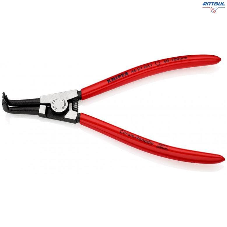 KNIPEX 46 21 A31 Зегер клещи, закривени, за вал, 40 - 100 мм