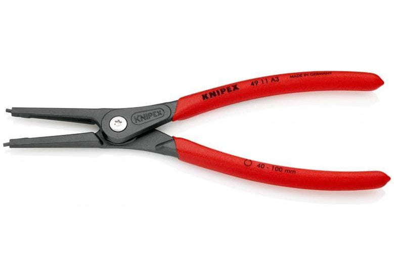 KNIPEX 49 11 A3 Зегер клещи прави 40 - 100 мм, за валове