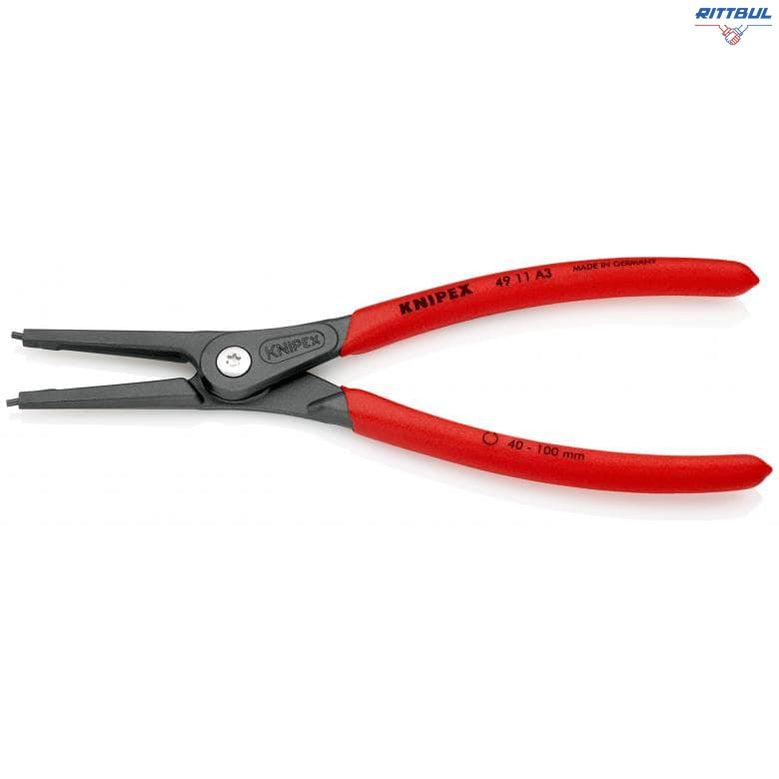 KNIPEX 49 11 A3 Зегер клещи прави 40 - 100 мм, за валове
