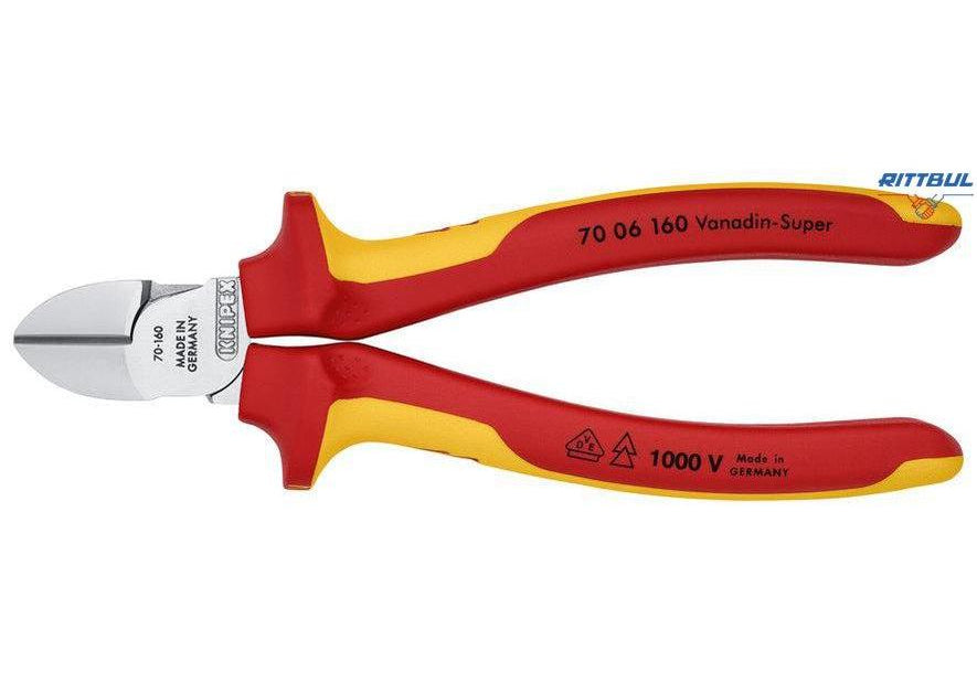 KNIPEX 70 06 160 Странична резачка 160 мм, изолирана - Rittbul