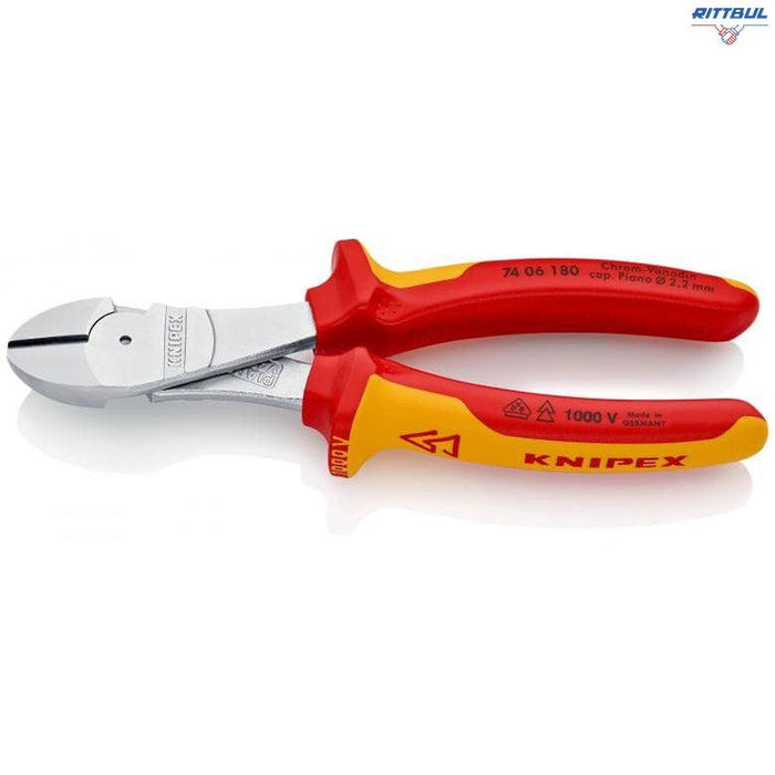 KNIPEX 74 06 180 Странични секачки VDE, усилени 180 мм - Rittbul