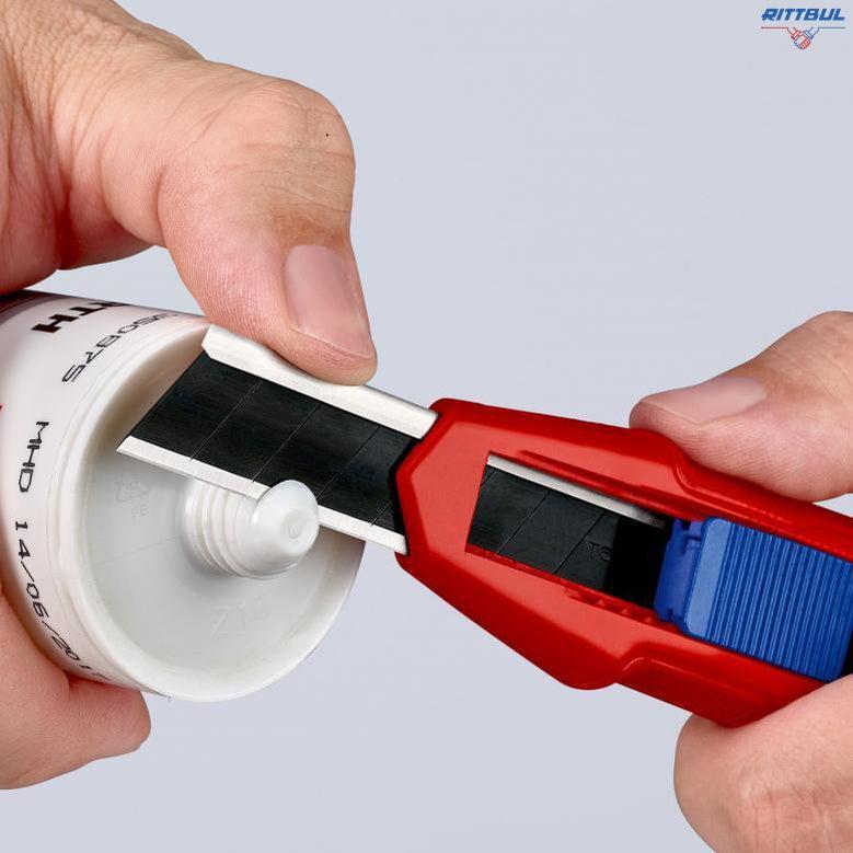 KNIPEX 90 10 165 BK Универсален макетен нож KNIPEX CutiX, 165 мм - Rittbul