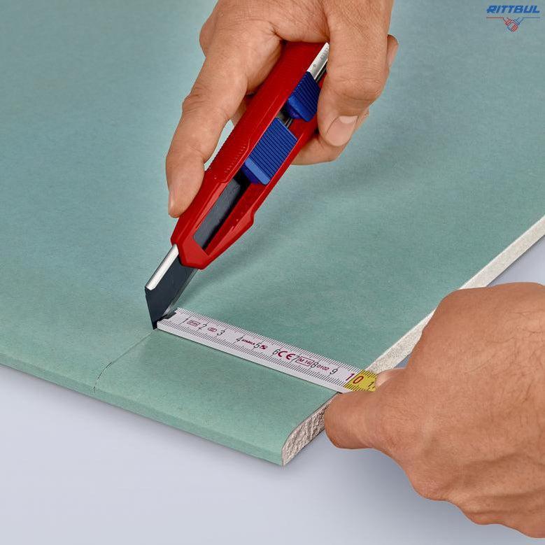 KNIPEX 90 10 165 BK Универсален макетен нож KNIPEX CutiX, 165 мм - Rittbul