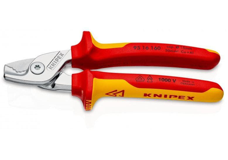 KNIPEX 95 16 160 Ножица за кабели StepCut, 160 мм, изолирана